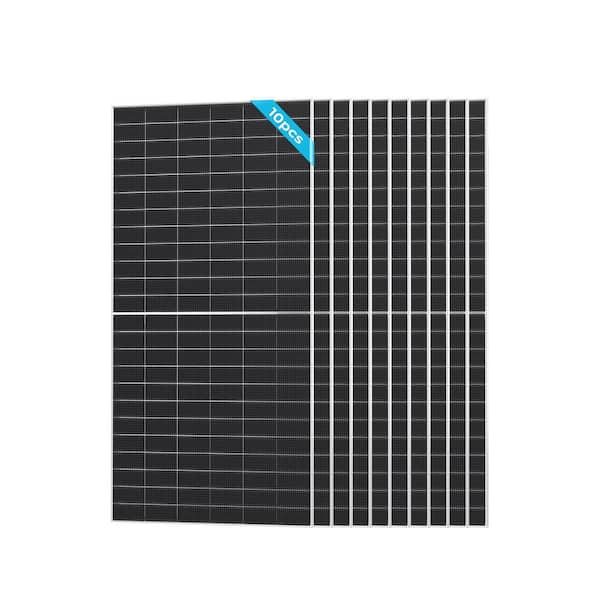 Bifacial 10-Piece 590-Watt 12V 16BB N-Type Monocrystalline Solar Panel 5900W for Off-Grid RV, High Efficiency