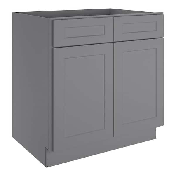 HOMEIBRO 33 in. W x 34-1/2 in. H x 24 in. D Painted Shaker Style Ready to Assemble Base Cabinet