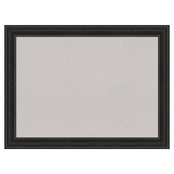 Amanti Art Shipwreck Black Narrow Framed Grey Corkboard 32 in. x 24 in ...