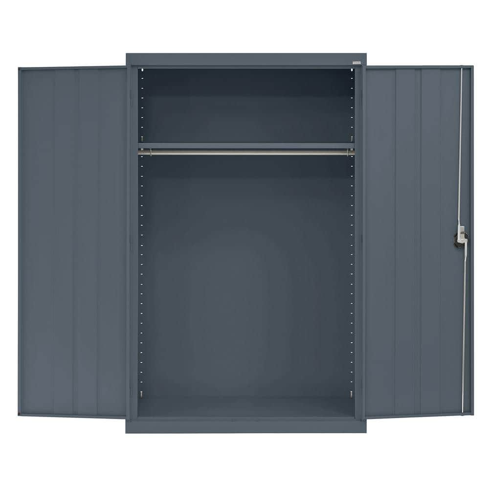 Sandusky Elite Series ( 46 in. W x 72 in. H x 24 in. D ) Welded Wardrobe Steel Freestanding Cabinet in Charcoal, Grey -  EAWR462472-02