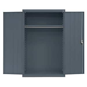 Elite Series ( 46 in. W x 72 in. H x 24 in. D ) Welded Wardrobe Steel Freestanding Cabinet in Charcoal