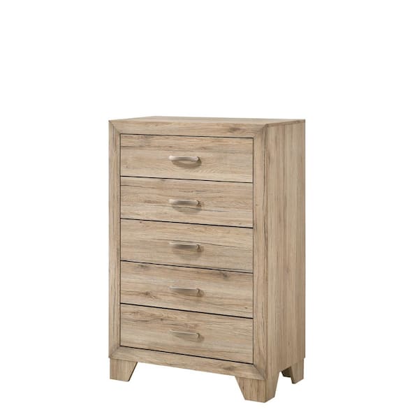 Acme Furniture Miquell 5-Drawer Natural Chest of Drawer 44 in. x 32 in. x 16 in.