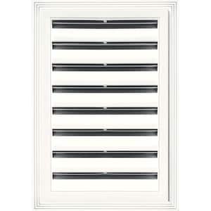 12 in. x 18 in. Rectangle Gable Vent #123 White