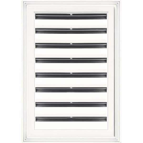 Builders Edge 12 in. x 18 in. Rectangle Gable Vent #123 White