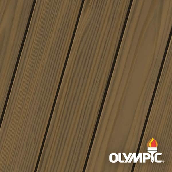 Olympic Maximum 1 gal. Dark Oak Semi-Transparent Exterior Stain and Sealant in One Low VOC