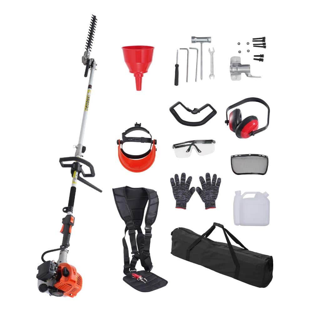 26 cc 2-Cycle Gas Pole Hedge Trimmer 15.7 in. Dual-Action Blade 270 Degree Adjustable Head for Shrubs price history on PriceWatchPro