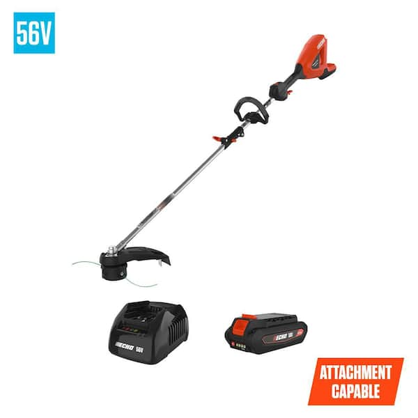 eFORCE 56V Brushless Cordless Battery 16 in. Attachment Capable String Trimmer and 2.5Ah Battery and Charger