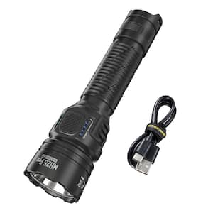 Long Throw 3300 Lumens LED USB-C Rechargeable Tactical Flashlight