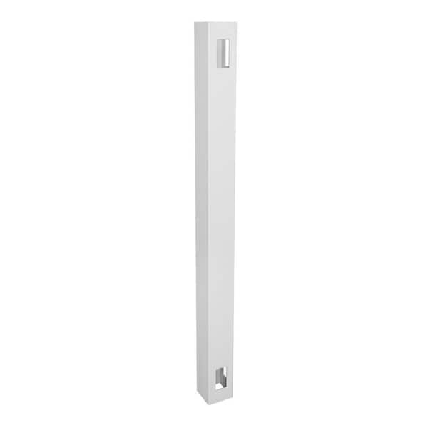 Weatherables 4 in. x 4 in. x 6 ft. White Vinyl Fence Corner Post