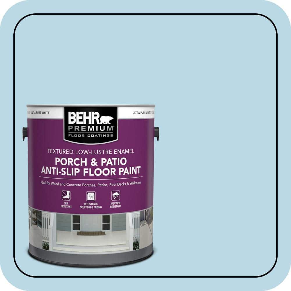 1 gal. #M490-1 Breezy Blue Textured Low-Lustre Enamel Interior/Exterior Porch and Patio Anti-Slip Floor Paint price history on PriceWatchPro