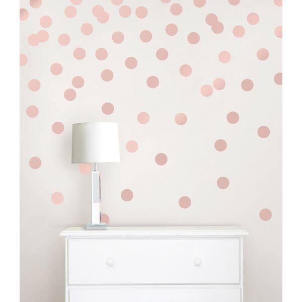 WallPOPS Dots Wall Decals in Rose Gold 