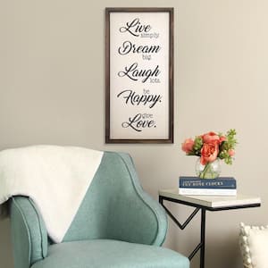 "Live, Dream, Laugh, Happy, Love" Wooden and Metal Wall Decor