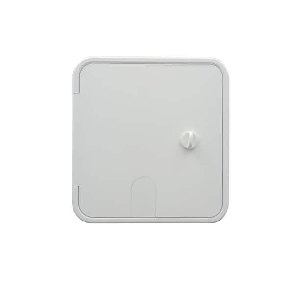 THETFORD Large 30 Amp/50 Amp Polar White Electric Cable Hatch with Thumb Latch