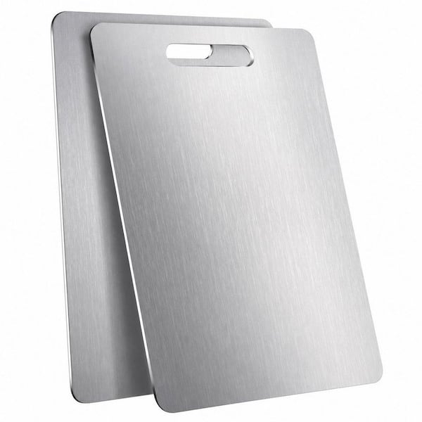 2-Pack 13 in. x 9 in. 100% Pure Titanium Cutting Board, Non-Slip, Dishwasher Safe, Easy to Clean, Durable and Hygienic