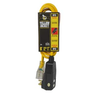 6 ft. 14/3 SJTW Right Angle GFCI Medium-Duty Extension Cord with Power Light Plug