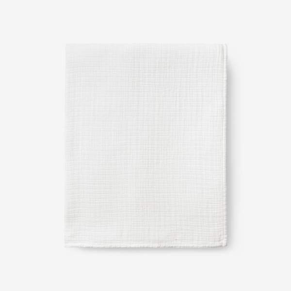 The Company Store Gossamer White Throw Blanket