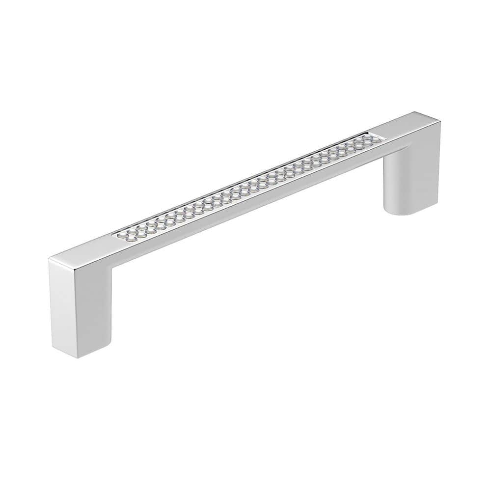 Merritt Collection 3-3/4 in. (96 mm) Modern Chrome and Crystal Rectangular Cabinet Bar Pull price history on PriceWatchPro