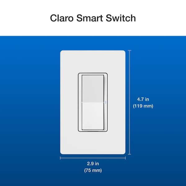 Lutron Claro Smart Rocker Switch 3-Way Kit w/Pico Paddle Remote, 5  Amp/Neutral Required in White (DVRF-PKG1S-WH) DVRF-PKG1S-WH - The Home Depot