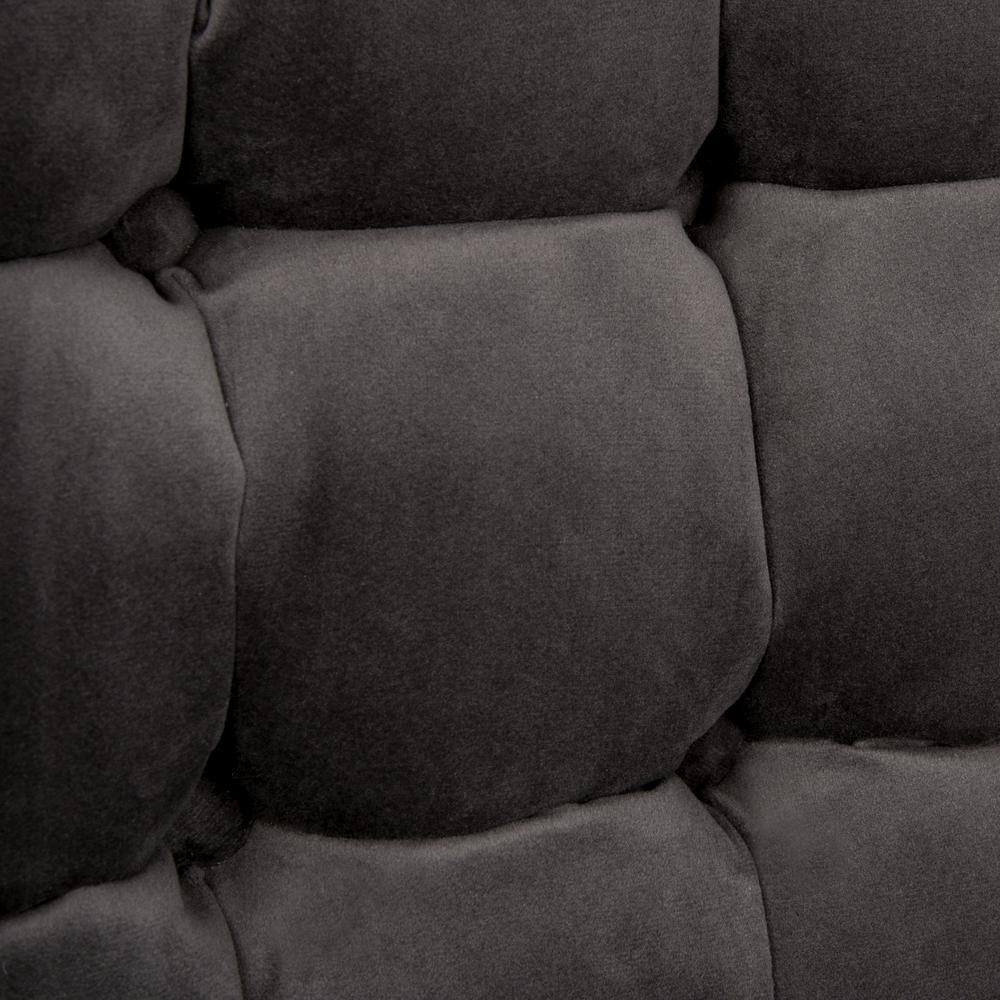 Shale Velvet Lawson Accent Chair with Black Wood Legs