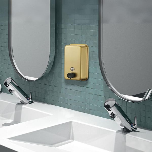 Wudkey 37 oz. Stainless Steel Vertical Wall-Mounted Commercial
