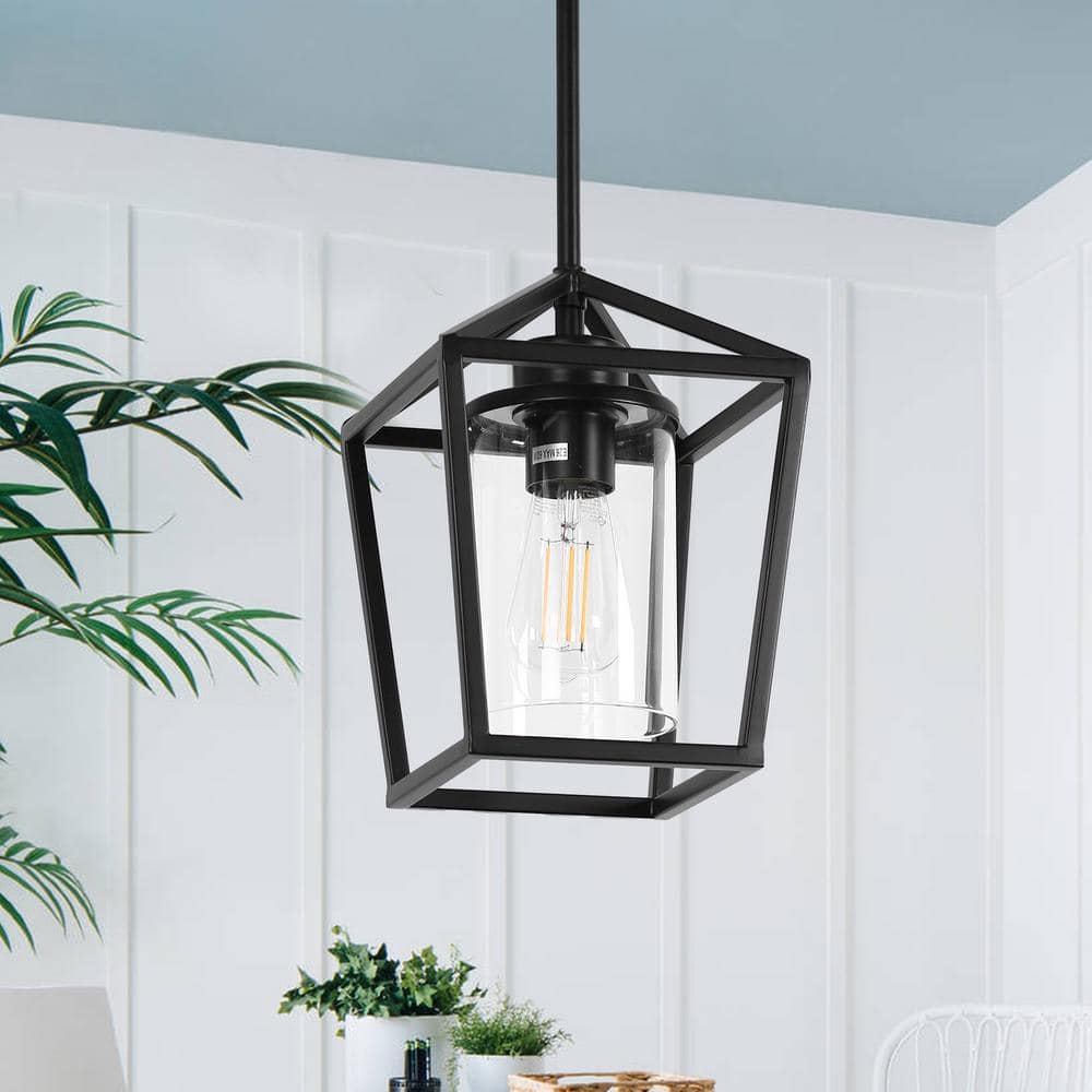 Reviews For Yansun 1 Light Matte Black Modern Farmhouse Cage Lantern