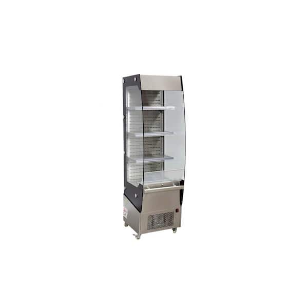 Elite Kitchen Supply 19.5 in. 7.7 cu. ft. Commercial Refrigerator Open Air Display EC220 Black