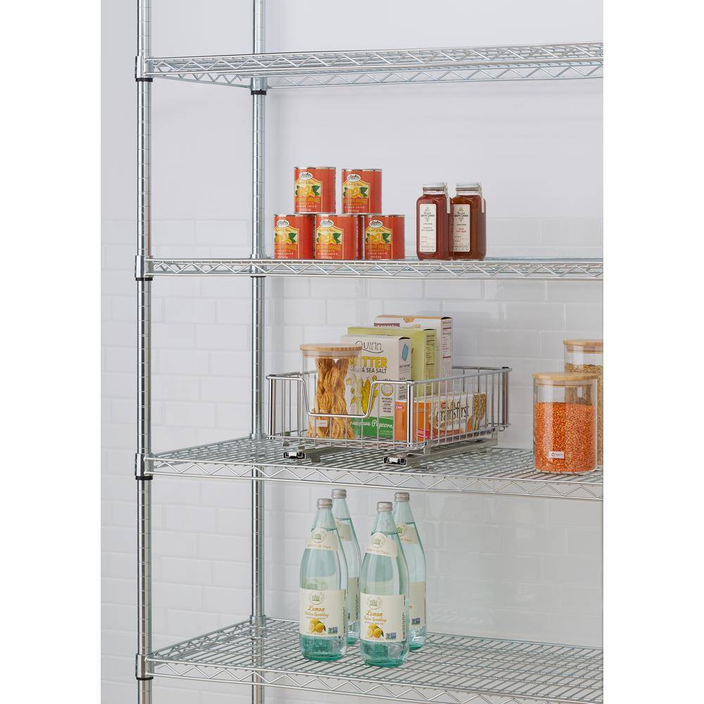 Chrome Sliding Wire Drawer with Mounting Hardware