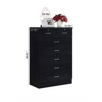 7-Drawer Black Chest