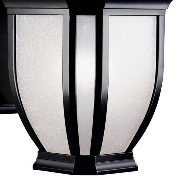 KICHLER Salisbury 1-Light Black Outdoor Hardwired Wall Lantern Sconce with  No Bulbs Included (1-Pack) 9039BK The Home Depot