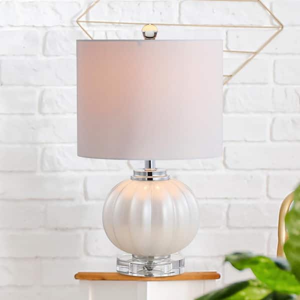 jogger telefoon Nodig hebben JONATHAN Y Pearl 17.5 in. White/Chrome Glass/Crystal LED Table Lamp  JYL2076A - The Home Depot