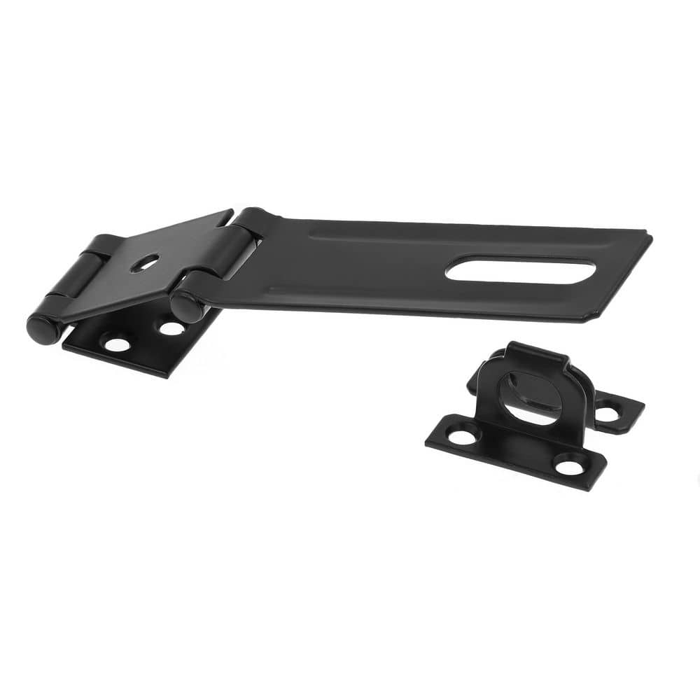 Door and Gate Double Safety Hasp Hinge Latch with Fixed Staple 4-3/8 inch with Screws Matte Black (Single Pack) price history on PriceWatchPro