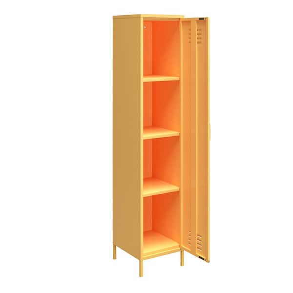 Novogratz 5244814COM Cache Single Metal Locker Storage Cabinet in Yellow - 3