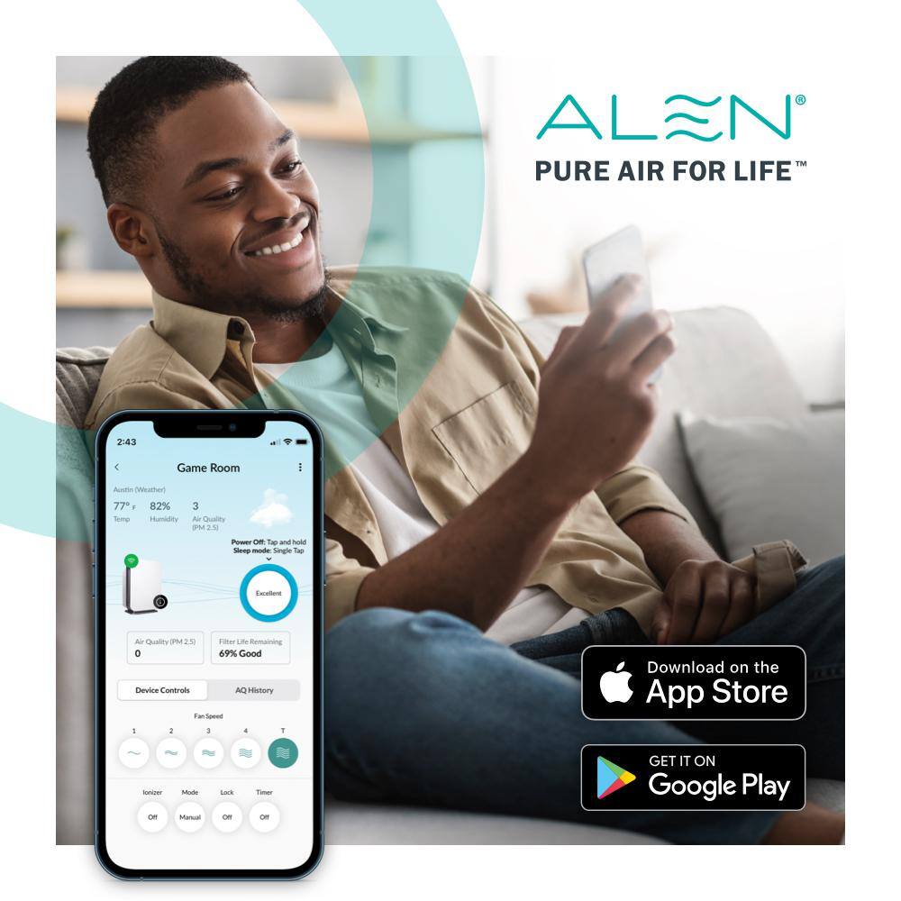 Graphite HEPA Air Purifier with SmartSensor Technology