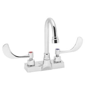 Commander 4 in. Centerset 2-Handle Lavatory Faucet in Polished Chrome