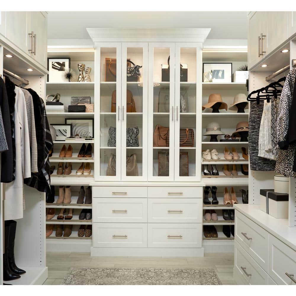 Installed Walk-In Wood Closet Organization System HDINSTWIWCOS - The Home  Depot