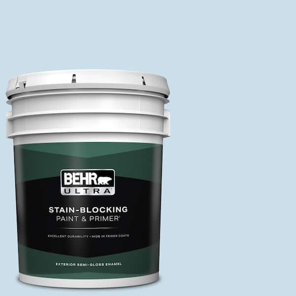 BEHR ULTRA 5 gal. #560C-2 Caribbean Mist Semi-Gloss Enamel Exterior Paint & Primer