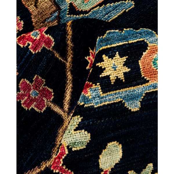 Serapi Blue 8 ft. x 10 ft. Tribal Wool Indoor Area Rug