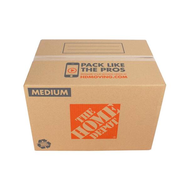The Home Depot Medium Moving Box 22 In L X 16 In W X 15 In D Medubbox The Home Depot