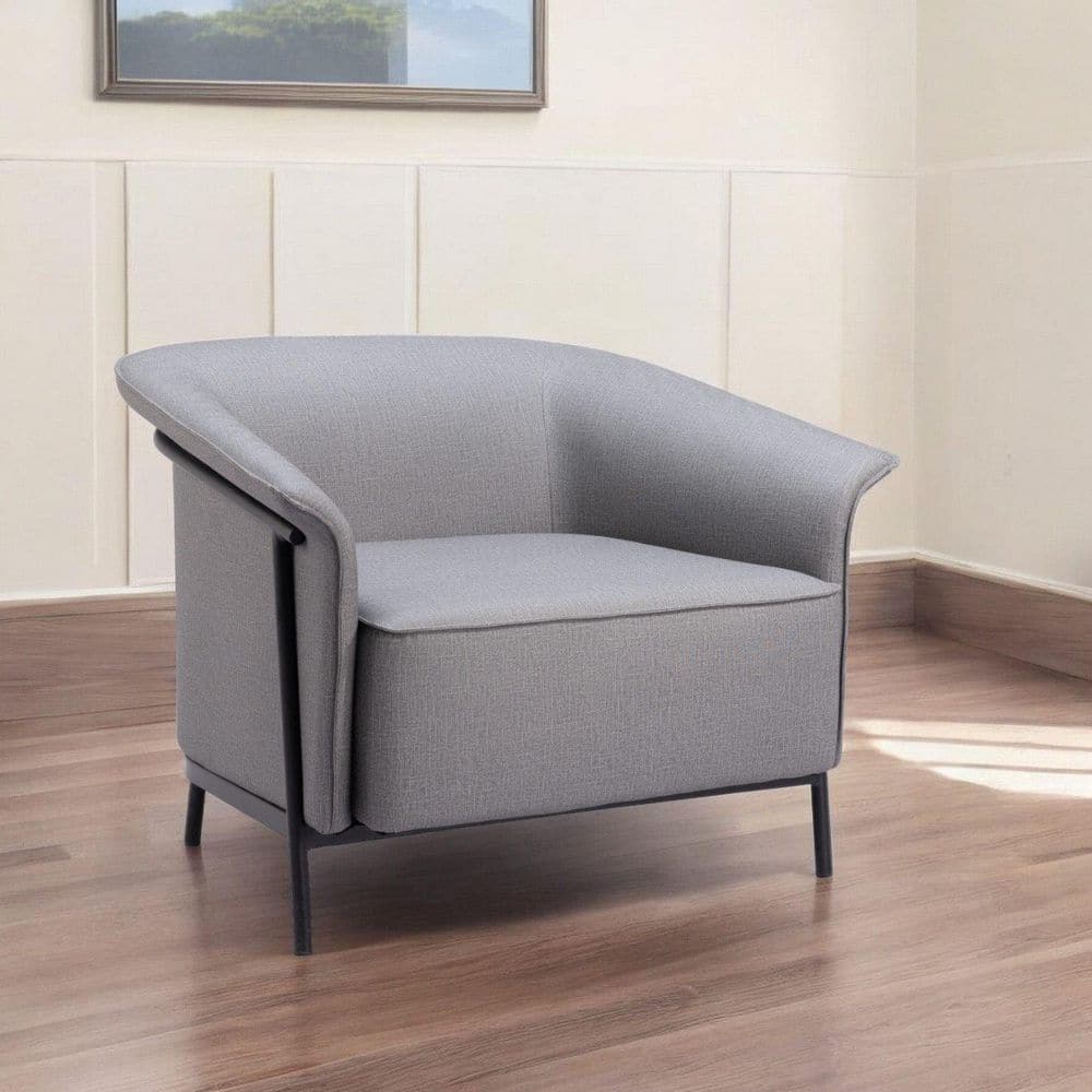 Gray Microfiber Metal Arm Chair price history on PriceWatchPro