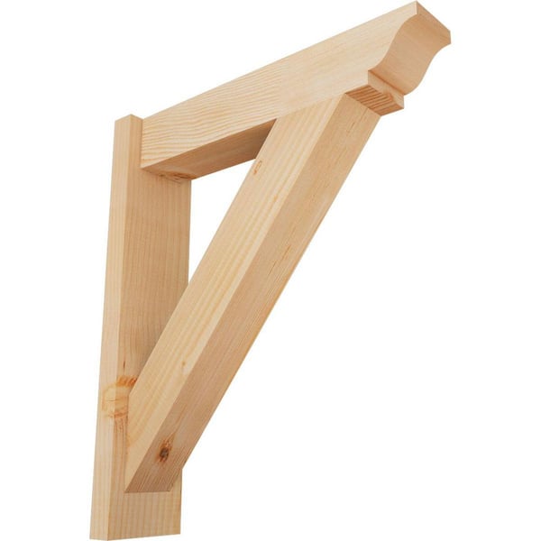 Ekena Millwork 6 in. x 26 in. x 22 in. Douglas Fir Traditional Smooth Outlooker