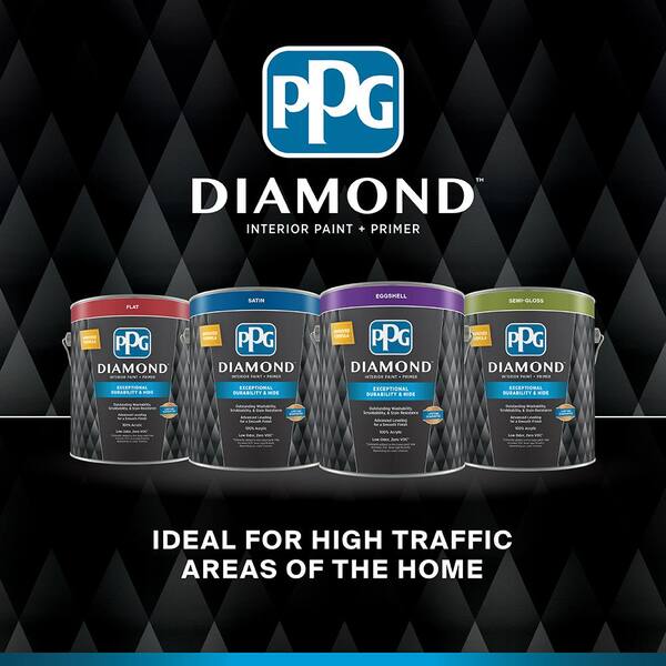 Ppg Diamond 1 Gal Hdgcn39d Dark Grey Silk Semi Gloss Interior Paint With Primer Hdgcn39dd 01sn The Home Depot