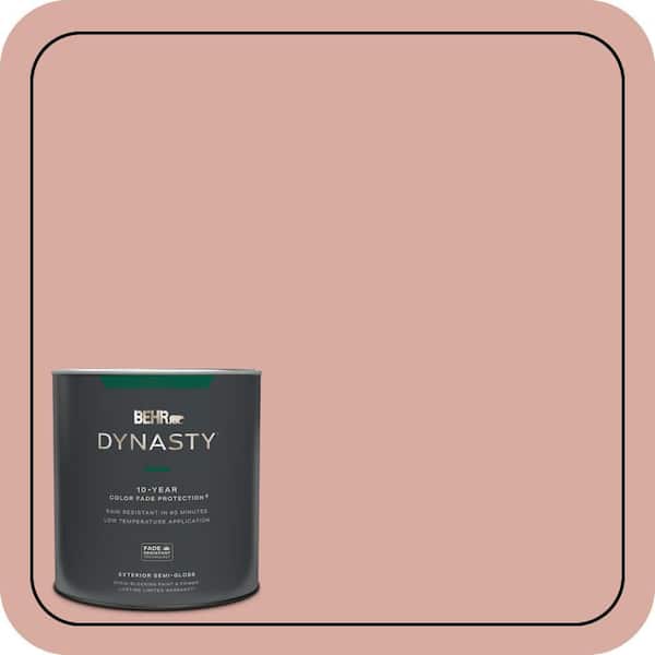 BEHR DYNASTY 1 qt. #T17-06 Everythings Rosy Semi-Gloss Enamel Exterior Stain-Blocking Paint & Primer