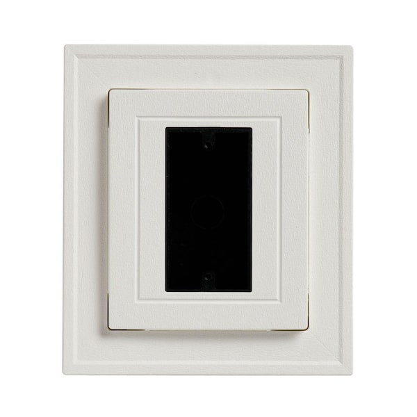 Ply Gem 8.5 in x 7.5 in White Electrical Mounting Block