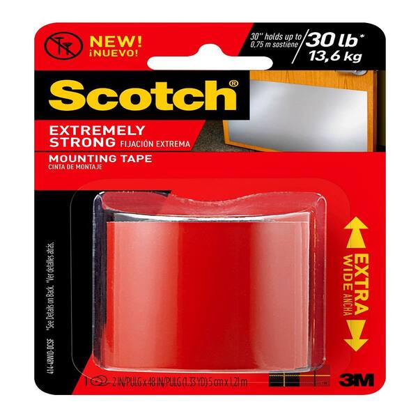 3M 1 in. x 1.52 yds. Permanent Double Sided Indoor Mounting Tape 214DC-SF -  The Home Depot