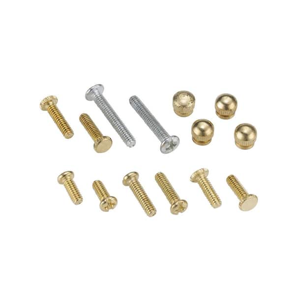 Light Fixture Repair Hardware Kit, Assorted Screws and Knurled Knobs (14-Pack)