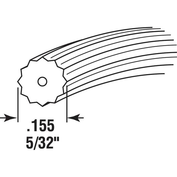 0.155 in. x 500 ft. Roll Black Screen Spline