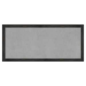 Rustic Pine Black Narrow 51 in. x 23 in. Framed Magnetic Board