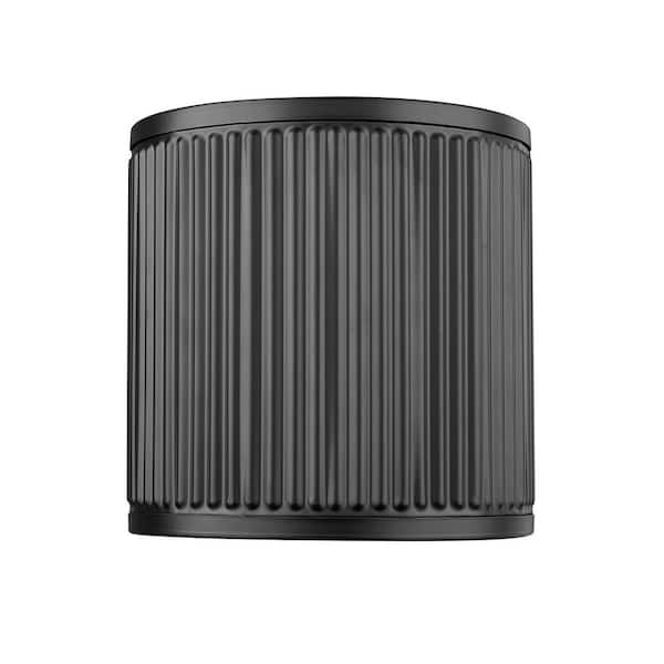 Unbranded - Stari 8 in. Matte Black Integrated LED 1 Light Wall Sconce with Frosted Acrylic Shade