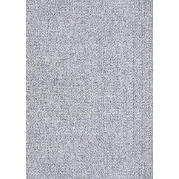 Beverly Rug Grey 6 ft. x 9 ft. Wooly Easy Jute Washable Indoor Outdoor Area Rug