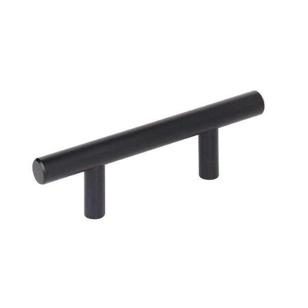 thumbnail image 2 of Kendal Vintage Art Deco Drop Door Handles – Matt Black, Brass, 64mm, 2 Pack 2 of 2